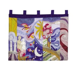 Yair Emanuel Raw Silk Embroidered Wall H... | Wall Hangings by Emanuel