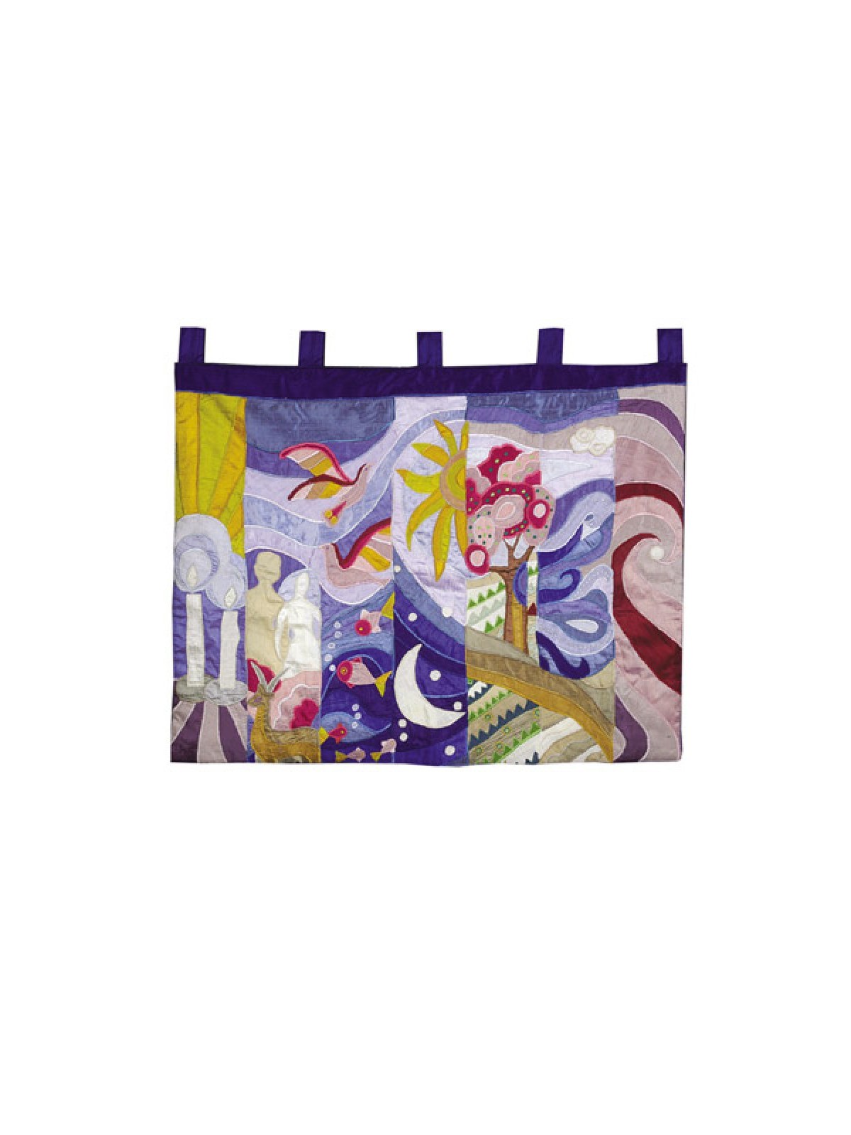 Yair Emanuel Raw Silk Embroidered Wall H... | Wall Hangings by Emanuel