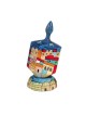 Yair Emanuel Large Hand Painted Wood Dreidel with Stand ... | Dreidels