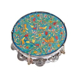 Yair Emanuel Hand Painted Leather Tambourin... | Gift Ideas by Emanuel