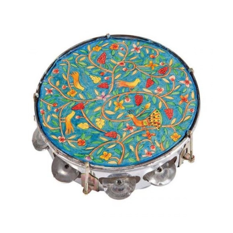Yair Emanuel Hand Painted Leather Tambourin... | Gift Ideas by Emanuel