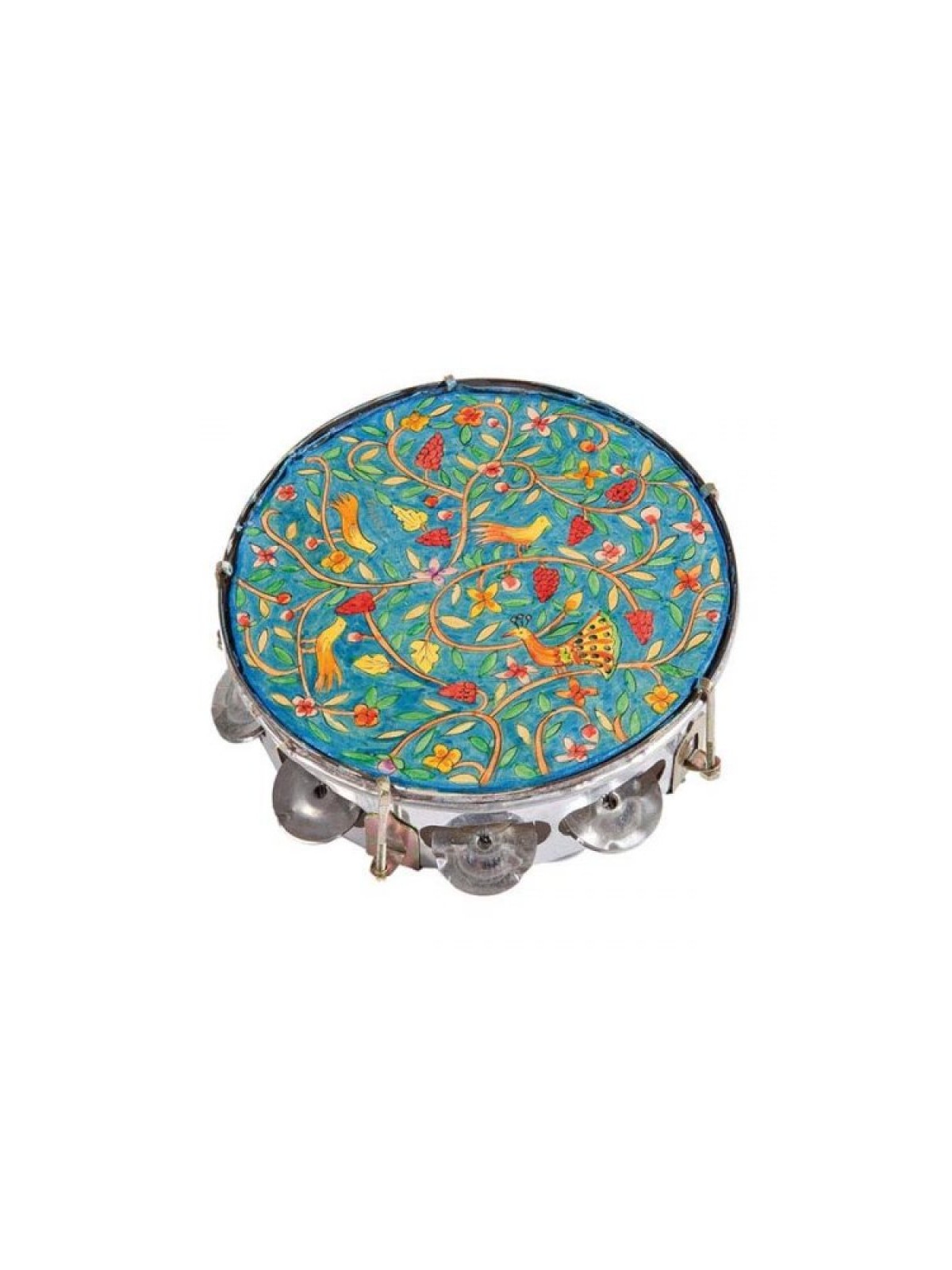 Yair Emanuel Hand Painted Leather Tambourin... | Gift Ideas by Emanuel