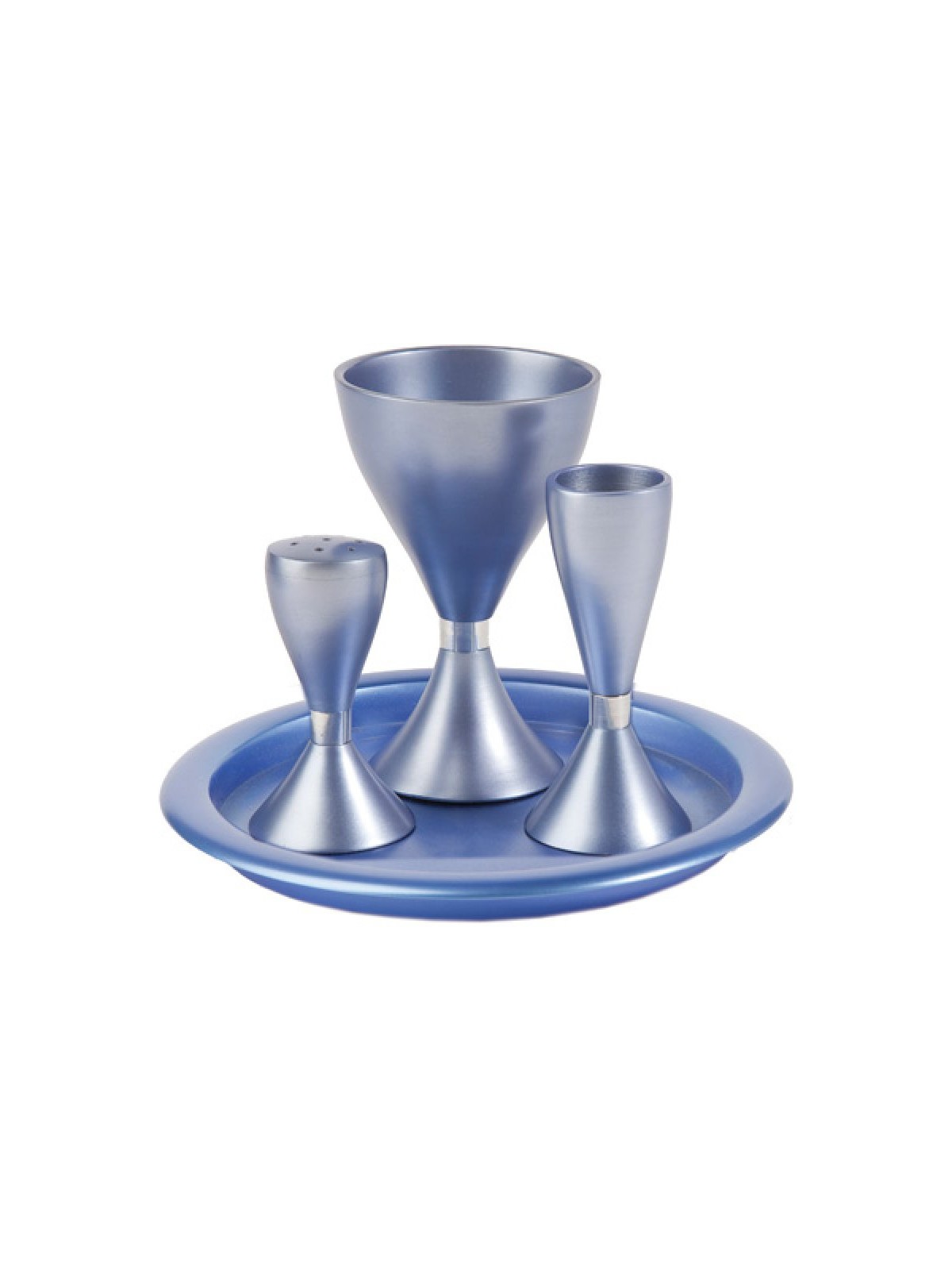 Yair Emanuel Contemporary Anodized Aluminum 4 Piece... | Havdalah Sets