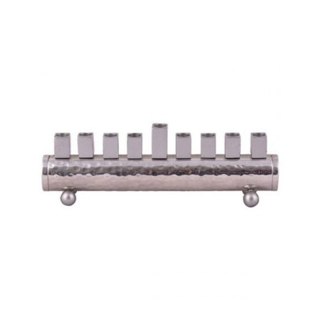 Yair Emanuel Cylinder Chanukah Menorah Hammered ... | Hanukkah Menorah