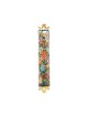 Yair Emanuel Mezuzah Case with Etched Colorfu... | Mezuzahs by Emanuel