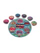 Yair Emanuel Hand Painted Seder Plate with Six Bowls... | Seder Plates