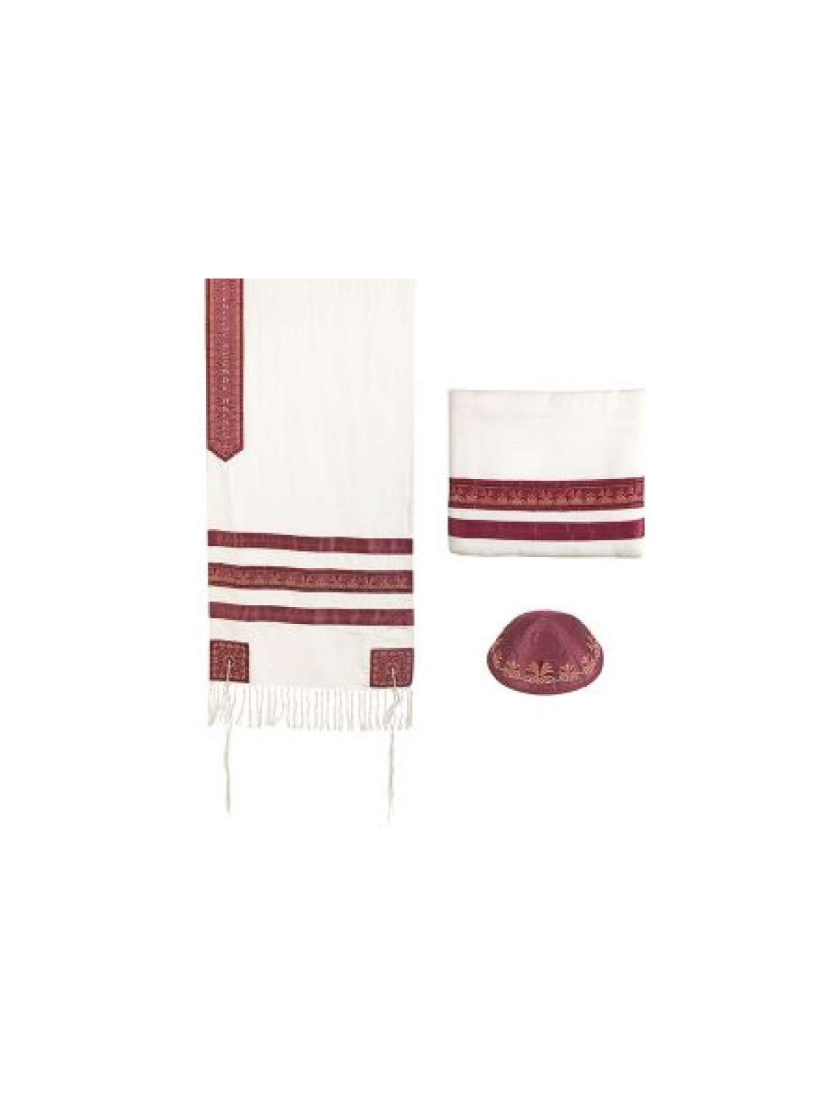 Yair Emanuel 3 Piece Tallit Set Embroider... | Jewish Gift from Israel