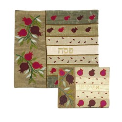 Yair Emanuel Silk Applique Matzah and Af... | Matzah & Afikoman Covers