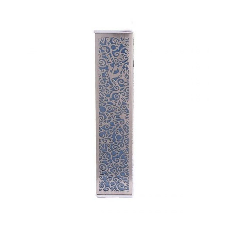 Yair Emanuel Wide Mezuzah Case Cutout Pomegra... | Mezuzahs by Emanuel