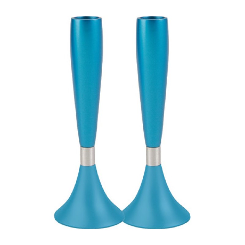 Yair Emanuel Anodized Aluminum Slender Shabbat Candl... | Candlesticks