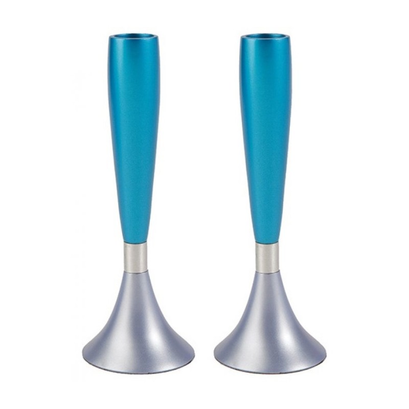 Yair Emanuel Anodized Aluminum Slender Shabbat Candl... | Candlesticks