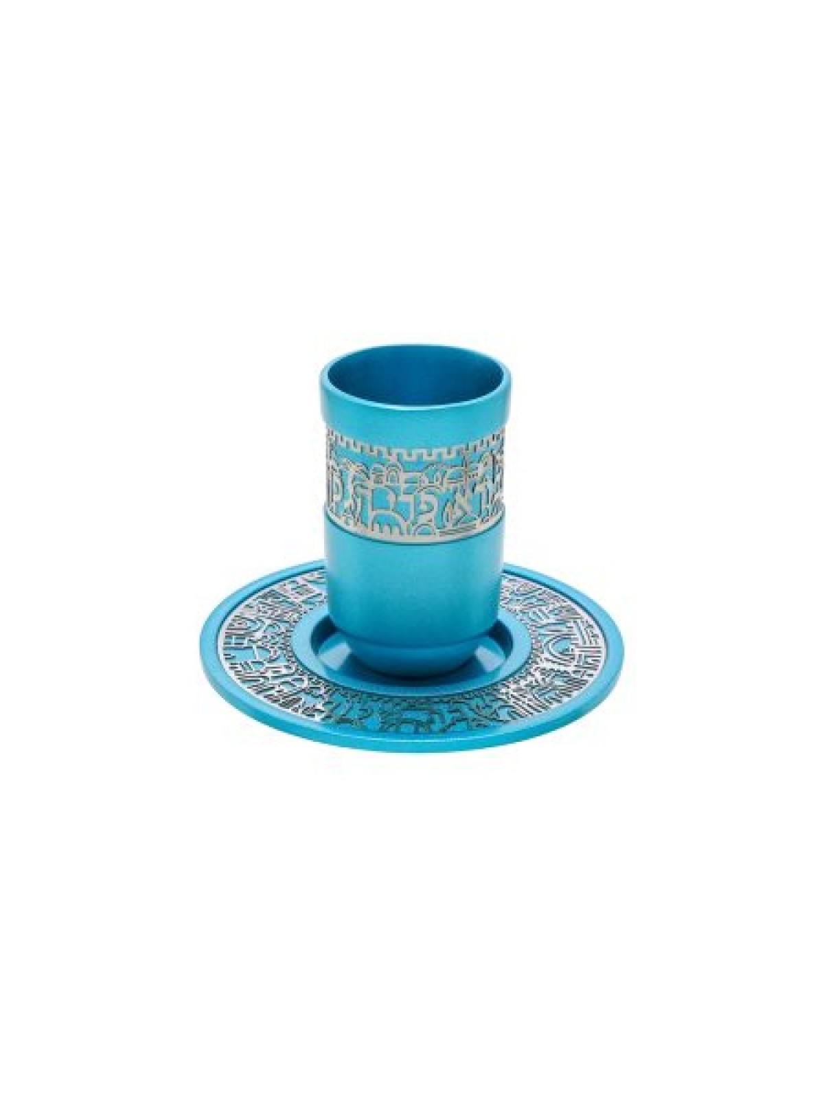 Yair Emanuel Kiddush Cup Set Jerusalem Im... | Kiddush Cups by Emanuel