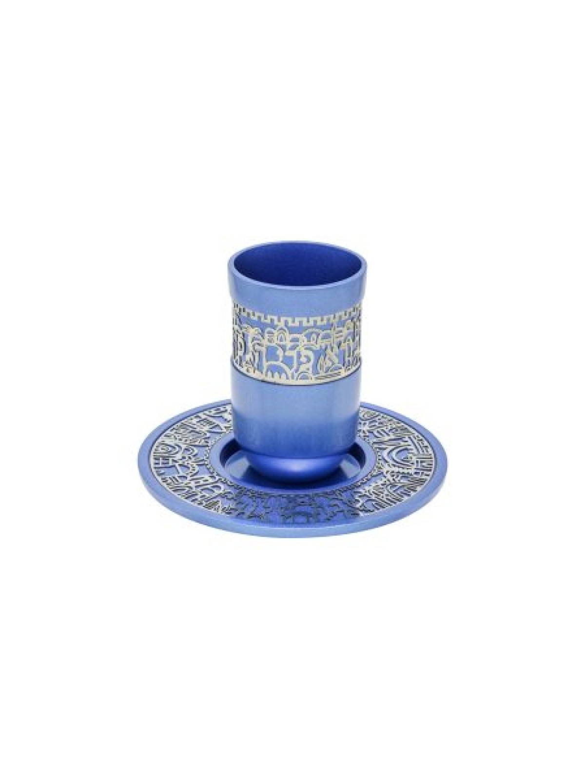 Yair Emanuel Kiddush Cup and Plate Jerusa... | Kiddush Cups by Emanuel
