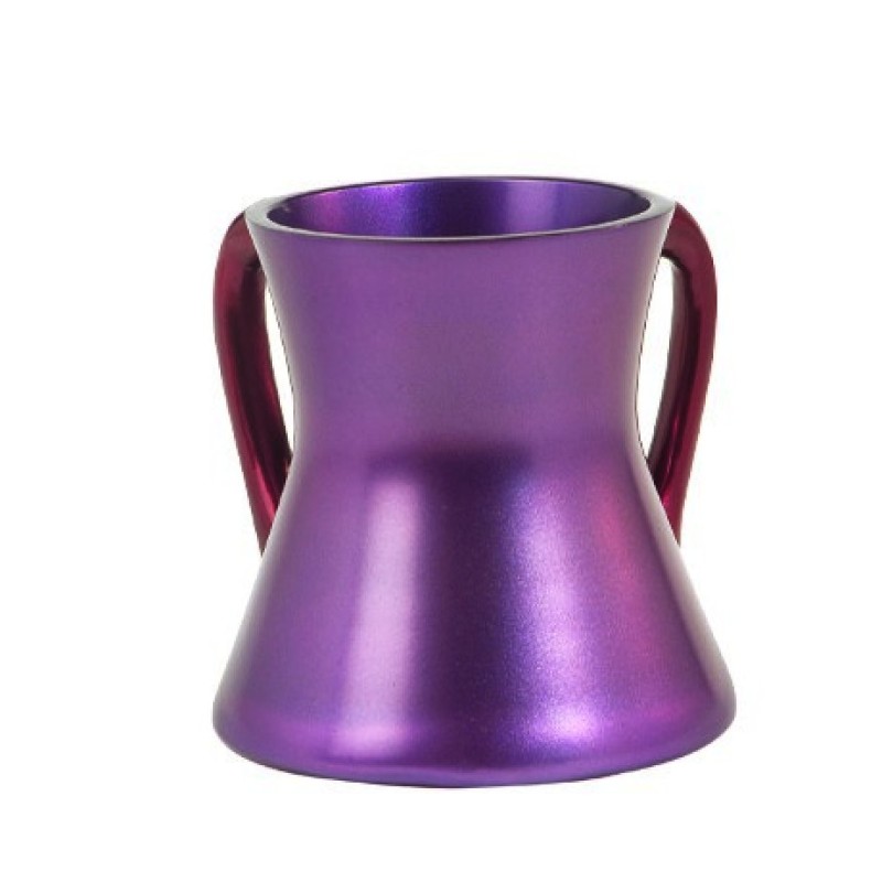 Yair Emanuel Gleaming Aluminum Small Hourglass Wash Cup... | Wash Cups