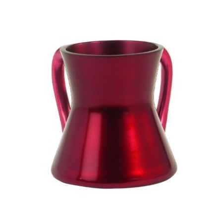 Petit gobelet de lavage en forme de sablier en aluminium brillant Yair Emanuel... | Laver les tasses