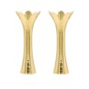 Yair Emanuel Flower Shaped Textured Candlesticks Gol... | Candlesticks