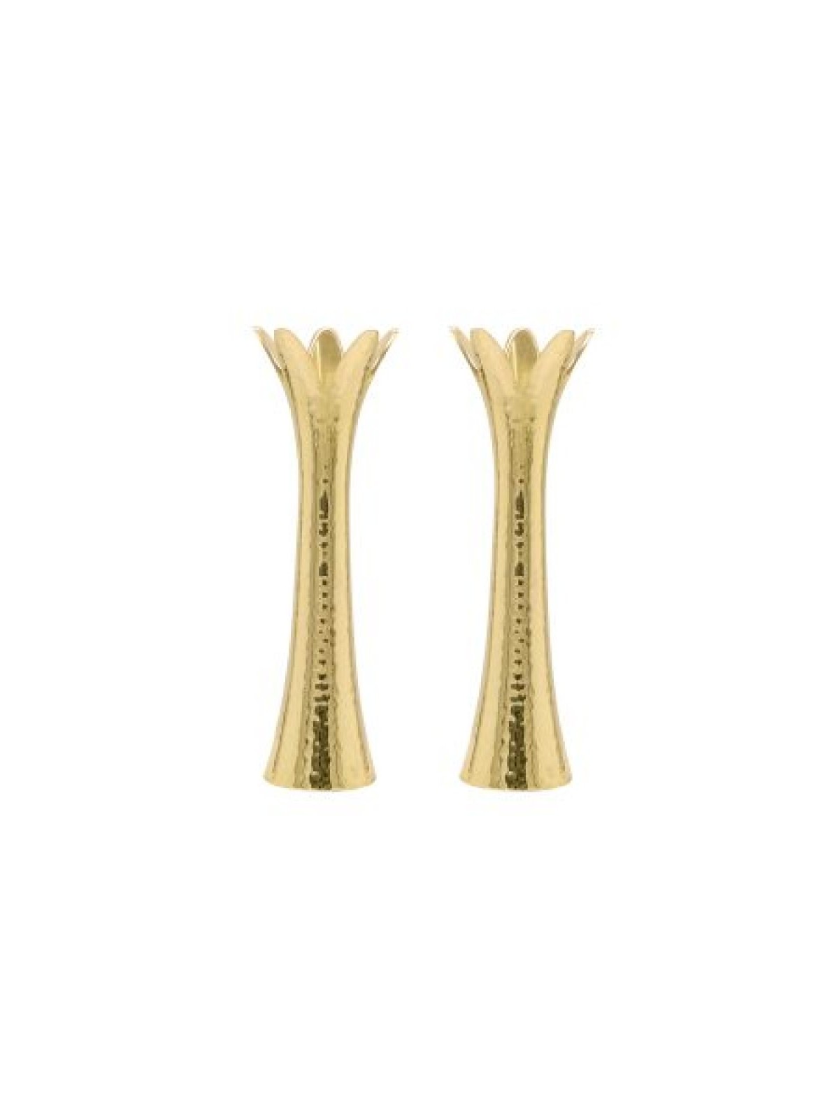 Yair Emanuel Flower Shaped Textured Candlesticks Gol... | Candlesticks