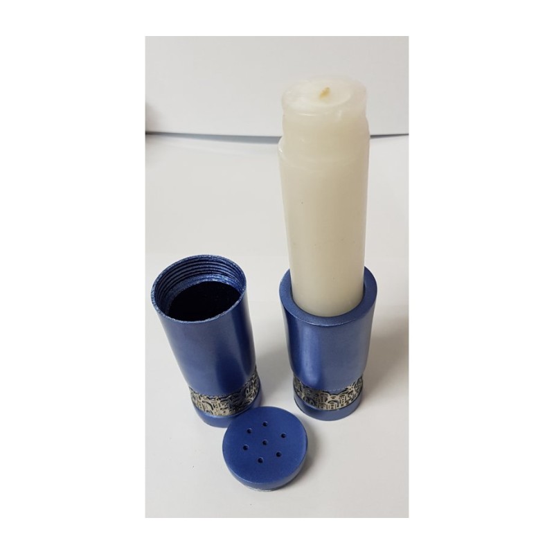 Yair Emanuel Aluminum Havdalah Set with Silver Jeru... | Havdalah Sets