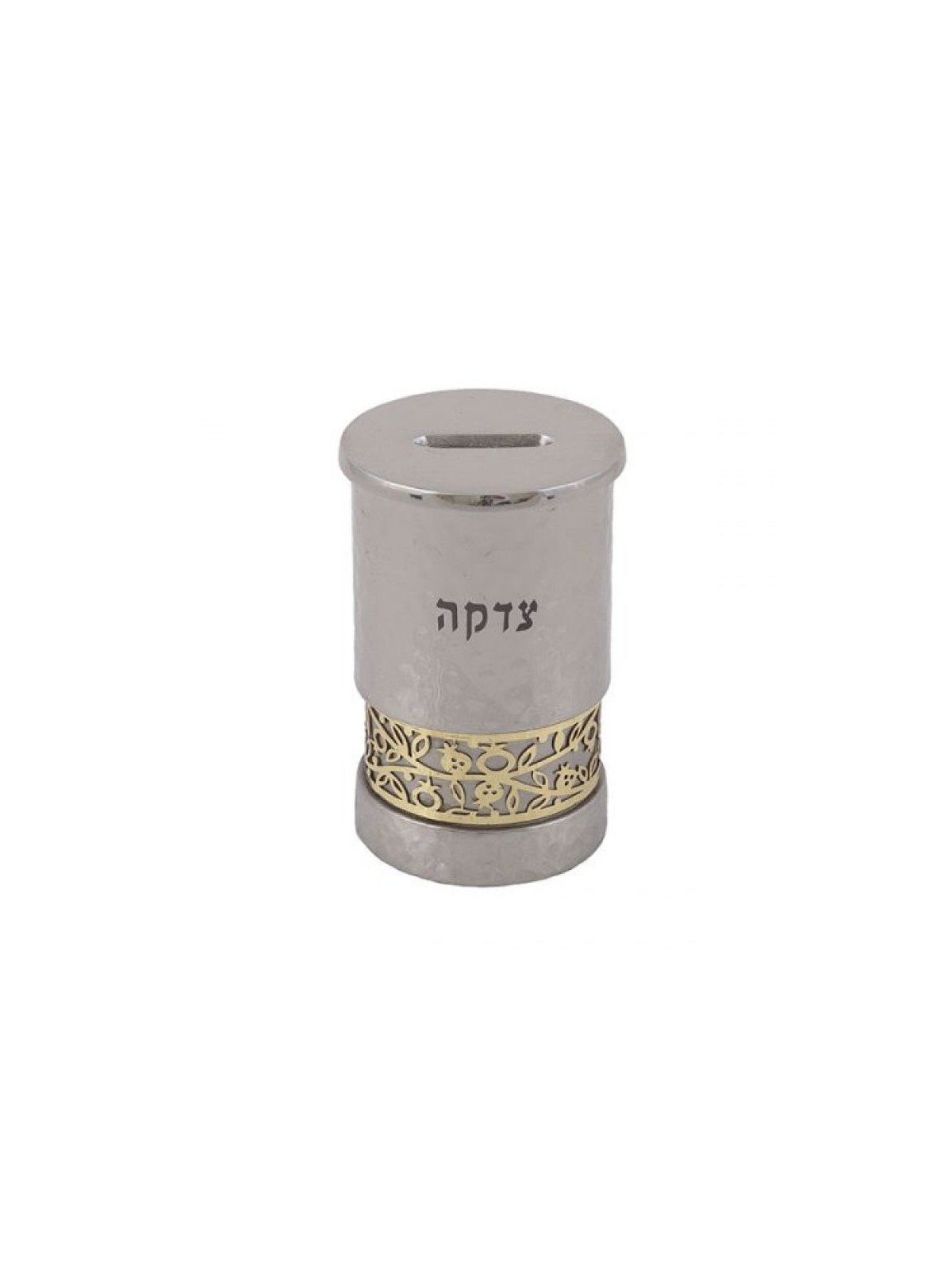 Yair Emanuel Charity Tzedakah Box Cutout Gold Pome... | Tzedakah boxes