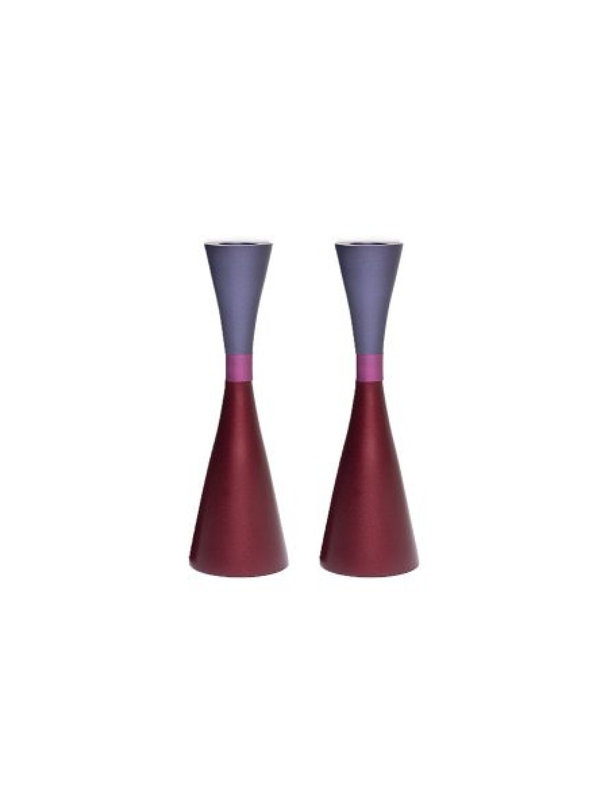 Yair Emanuel Large Cone Shaped Candlesticks with Ban... | Candlesticks