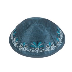 Yair Emanuel Kippah Embroidered Date Pal... | Kippot & Hats by Emanuel