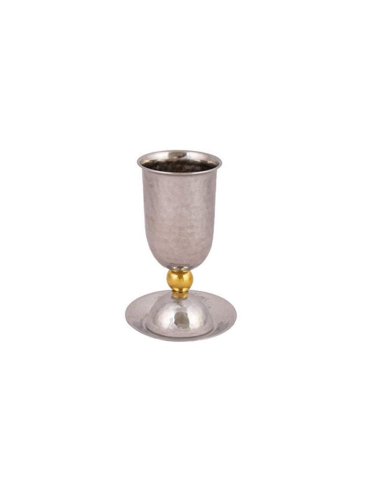 Yair Emanuel Hammered Stainless Steel Sil... | Kiddush Cups by Emanuel