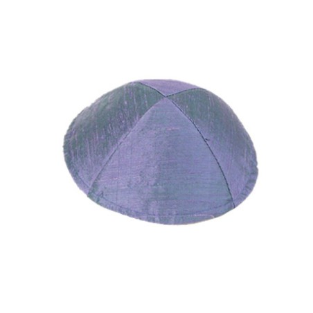Yair Emanuel Basic Raw Silk Kippah Blue ... | Kippot & Hats by Emanuel