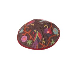 Yair Emanuel Hand Embroidered Cotton Kip... | Kippot & Hats by Emanuel