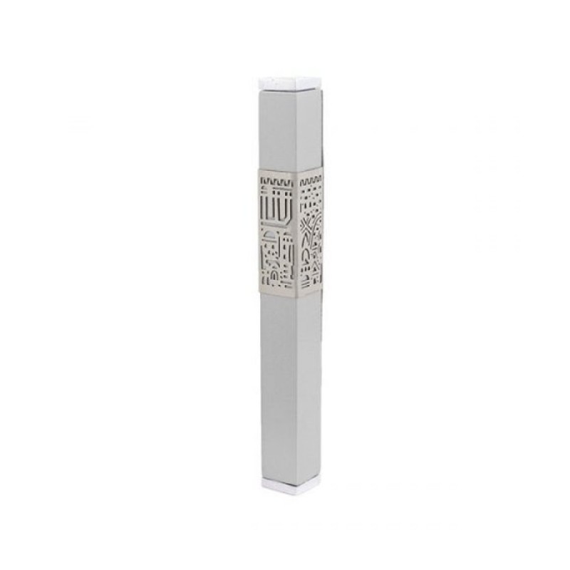 Yair Emanuel Anodized Aluminum Mezuzah Case C... | Mezuzahs by Emanuel