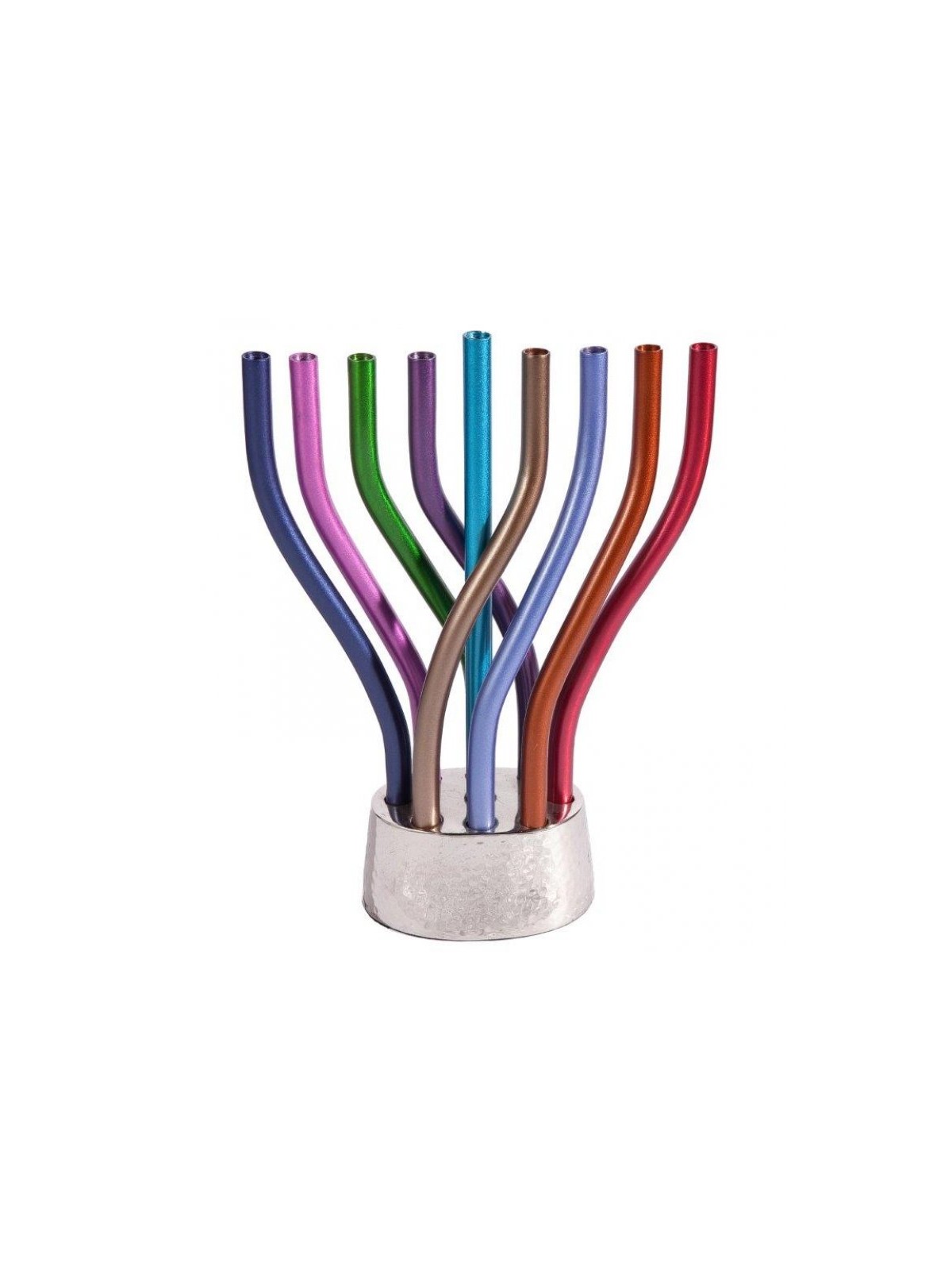 Yair Emanuel Flames Image Chanukah Menorah Multi... | Hanukkah Menorah