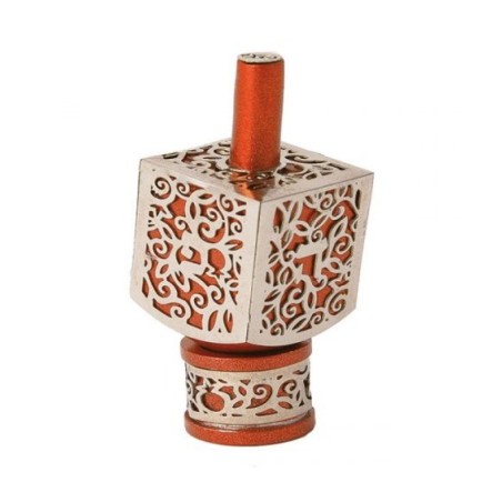 Yair Emanuel Hanukkah Dreidel Cutout Pomegranates Silver... | Dreidels