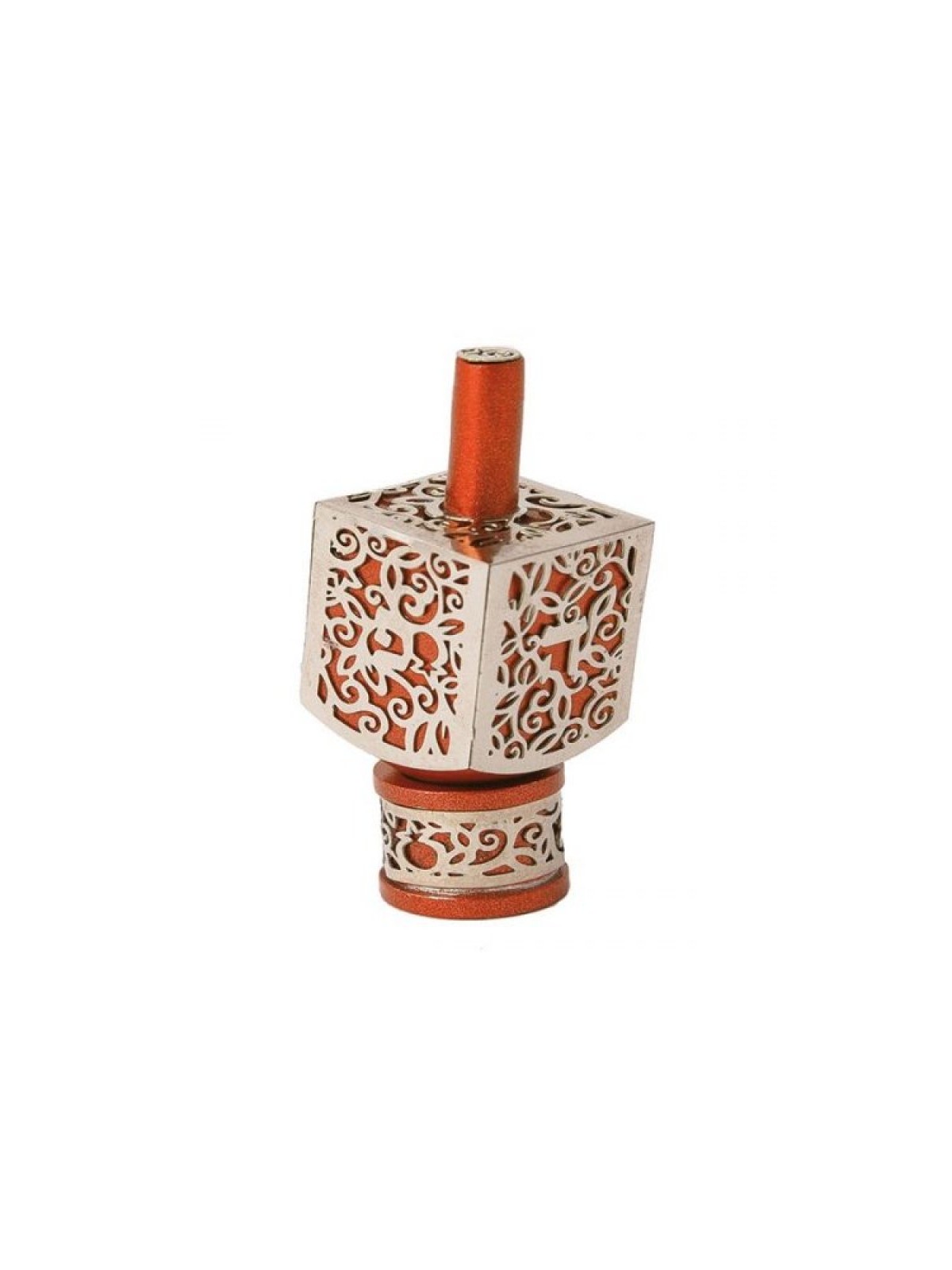 Yair Emanuel Hanukkah Dreidel Cutout Pomegranates Silver... | Dreidels