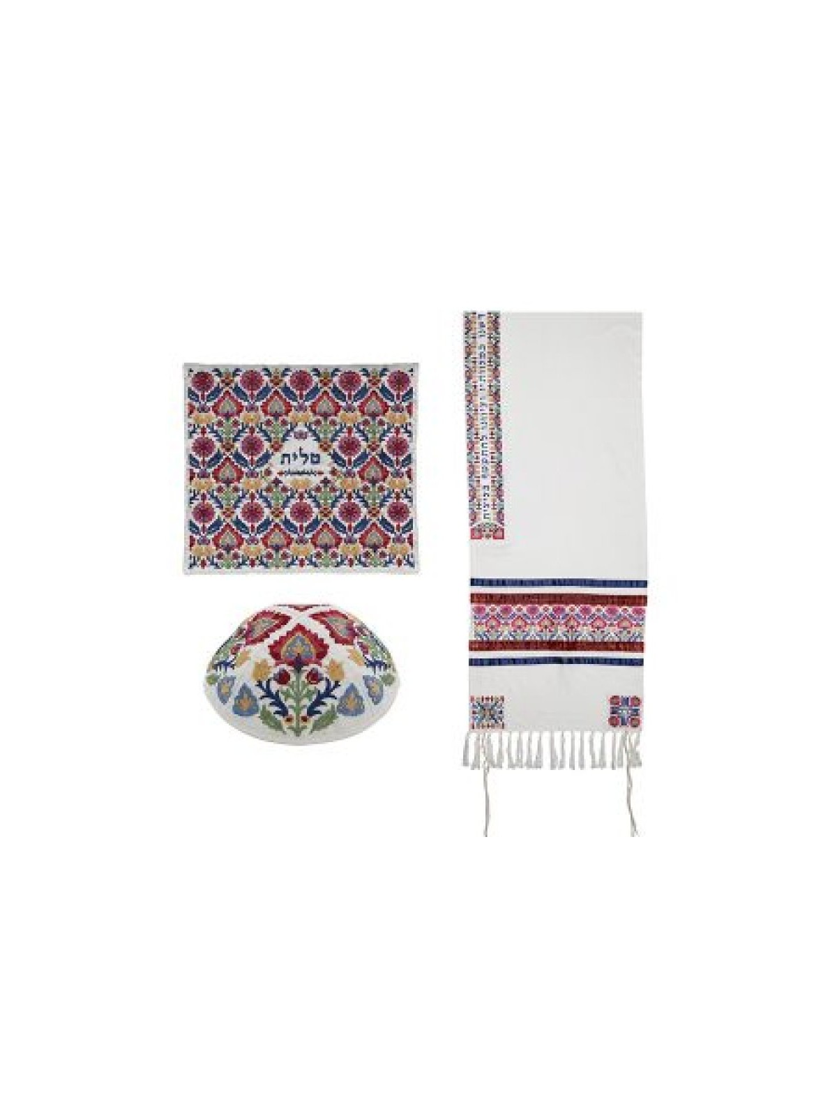 Yair Emanuel Tallit Kippah and Bag Set Or... | Jewish Gift from Israel