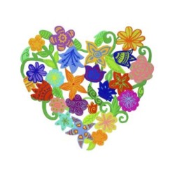 Yair Emanuel Heart Shaped Colorful Wall Decorat... | Hamsas by Emanuel