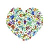 Yair Emanuel Heart Shaped Colorful Wall Decorat... | Hamsas by Emanuel