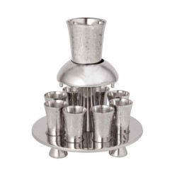 Yair Emanuel Hammered Nickel Kiddush Foun... | Kiddush Cups by Emanuel