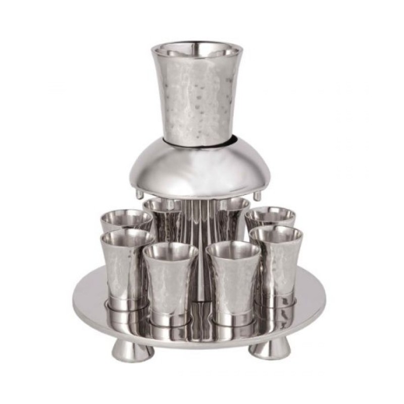 Yair Emanuel Hammered Nickel Kiddush Foun... | Kiddush Cups by Emanuel