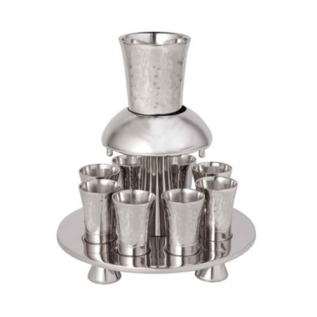 Yair Emanuel Hammered Nickel Kiddush Foun... | Kiddush Cups by Emanuel