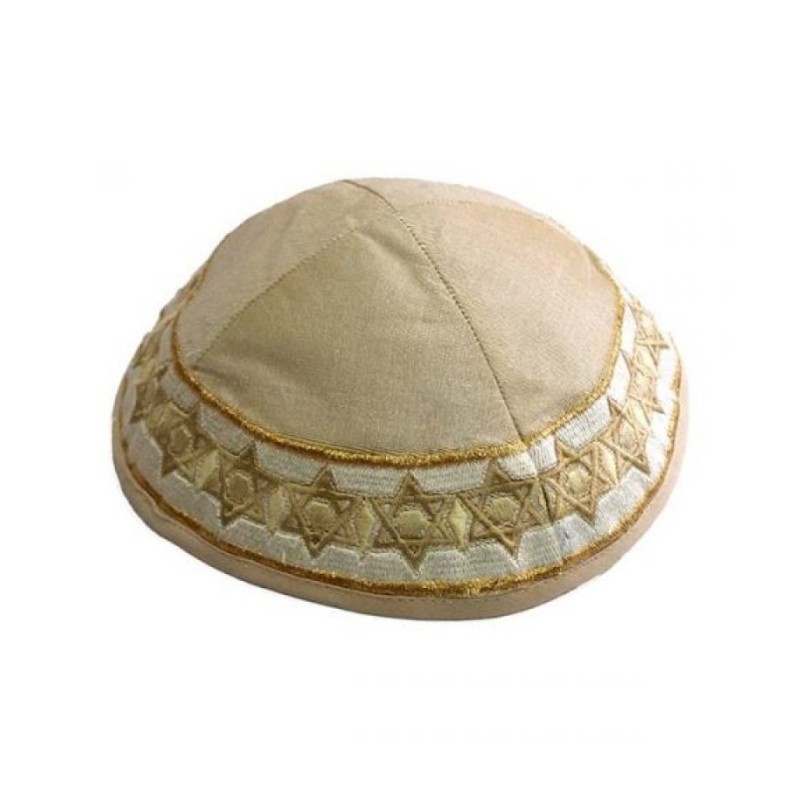 Yair Emanuel Embroidered Kippah Stars of... | Kippot & Hats by Emanuel