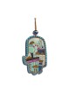 Yair Emanuel Small Hand Painted Wood Wall Hamsa... | Hamsas by Emanuel