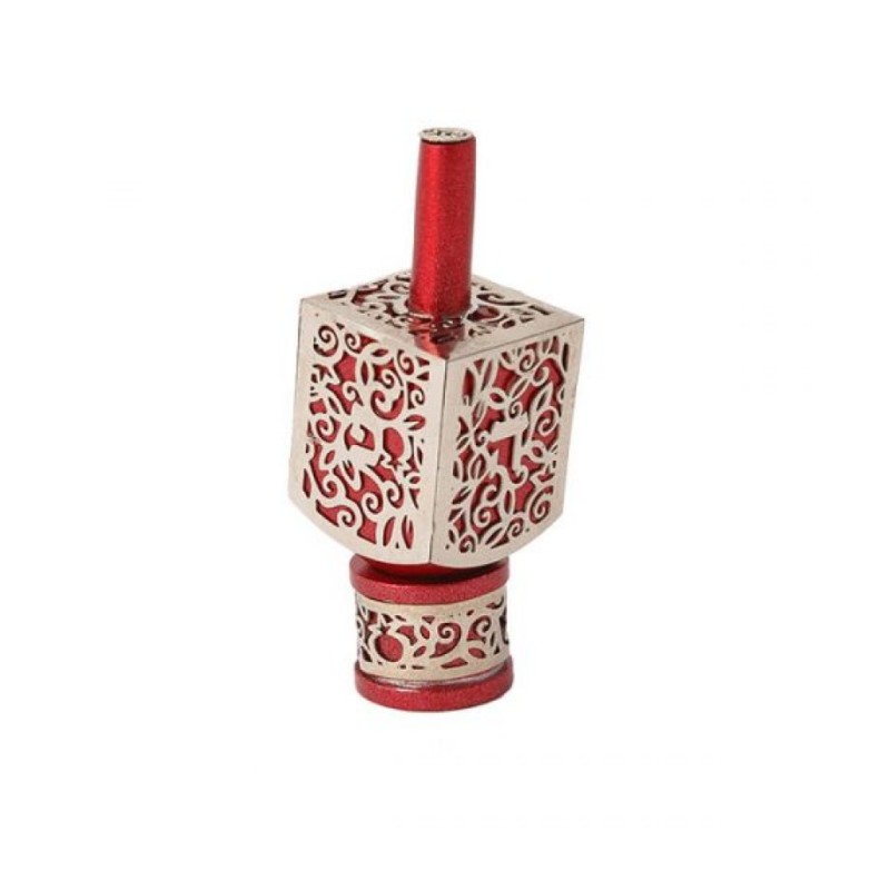 Yair Emanuel Hanukkah Dreidel on Stand Cutout Pomegranat... | Dreidels