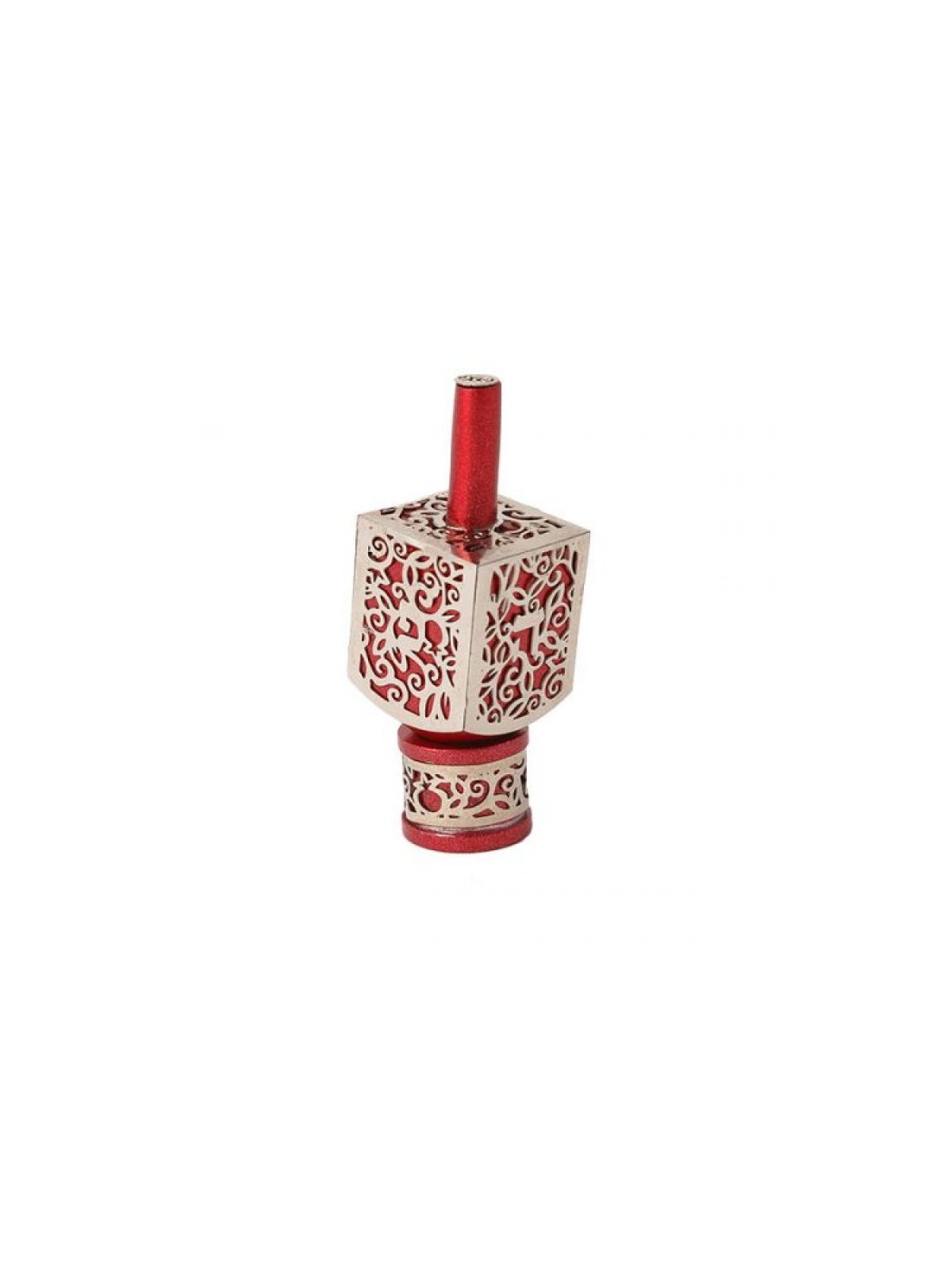 Yair Emanuel Hanukkah Dreidel on Stand Cutout Pomegranat... | Dreidels