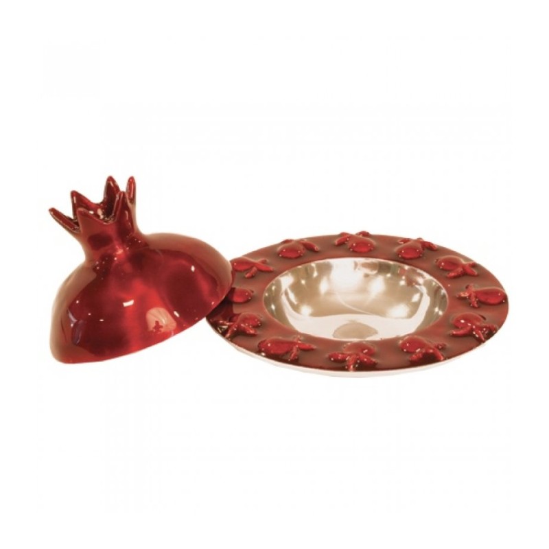 Yair Emanuel Anodized Aluminum Honey Dish... | Jewish Gift from Israel