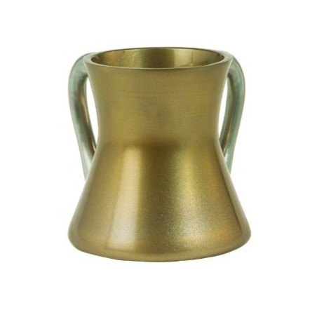 Yair Emanuel Gleaming Aluminum Small Hourglass Wash Cup... | Wash Cups