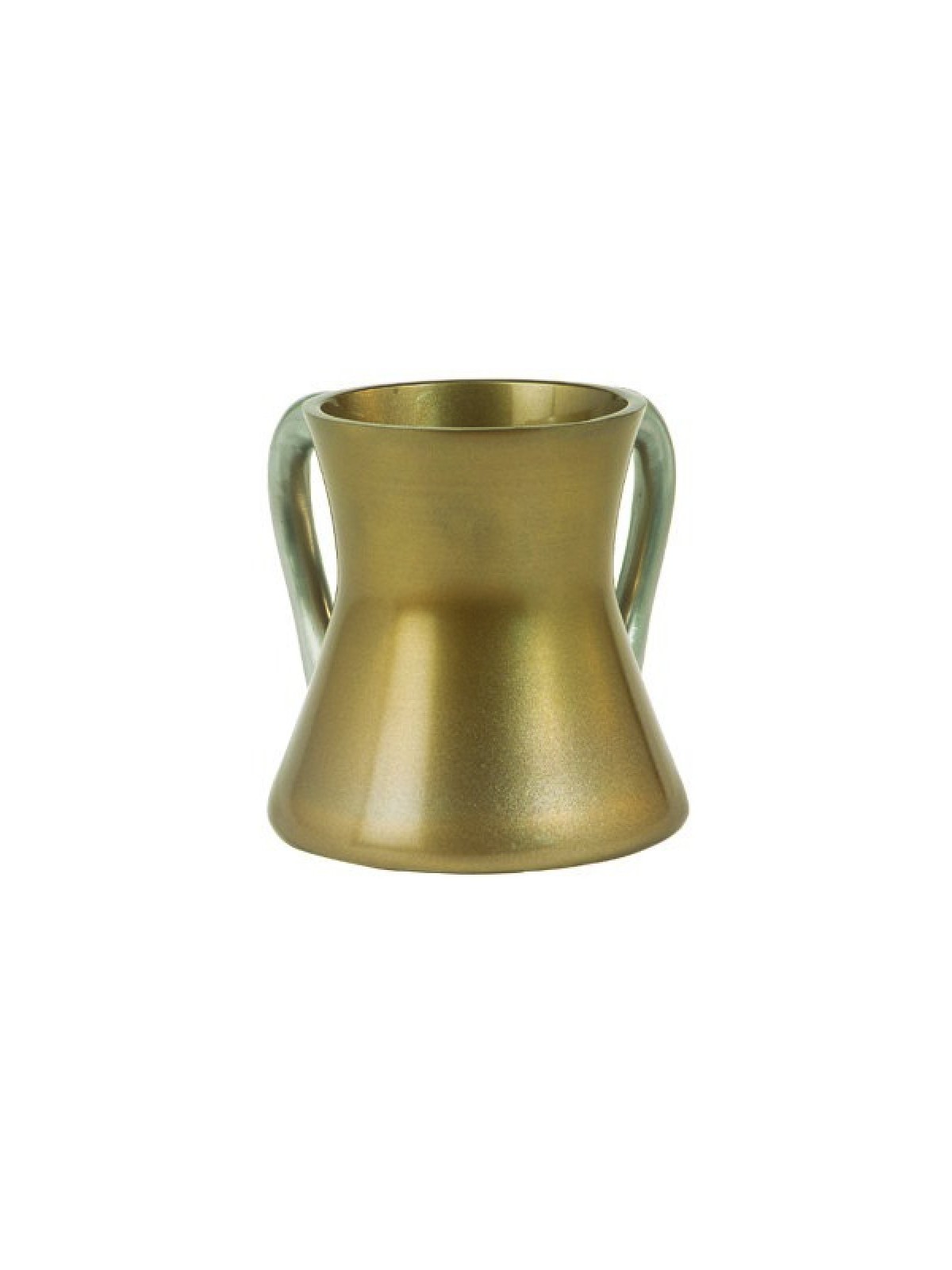 Petit gobelet de lavage en forme de sablier en aluminium brillant Yair Emanuel... | Laver les tasses