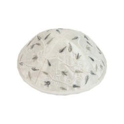 Yair Emanuel Kippah Embroidered Flowers ... | Kippot & Hats by Emanuel