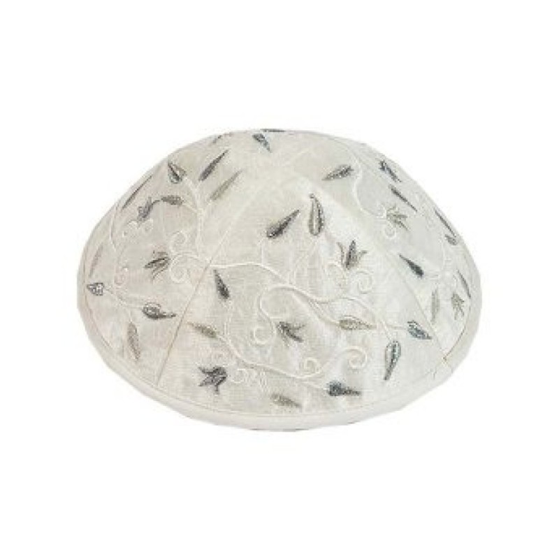 Yair Emanuel Kippah Embroidered Flowers ... | Kippot & Hats by Emanuel