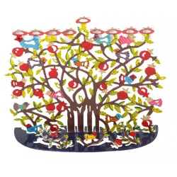 Yair Emanuel Hand Painted Colorful Hanukkah Meno... | Hanukkah Menorah