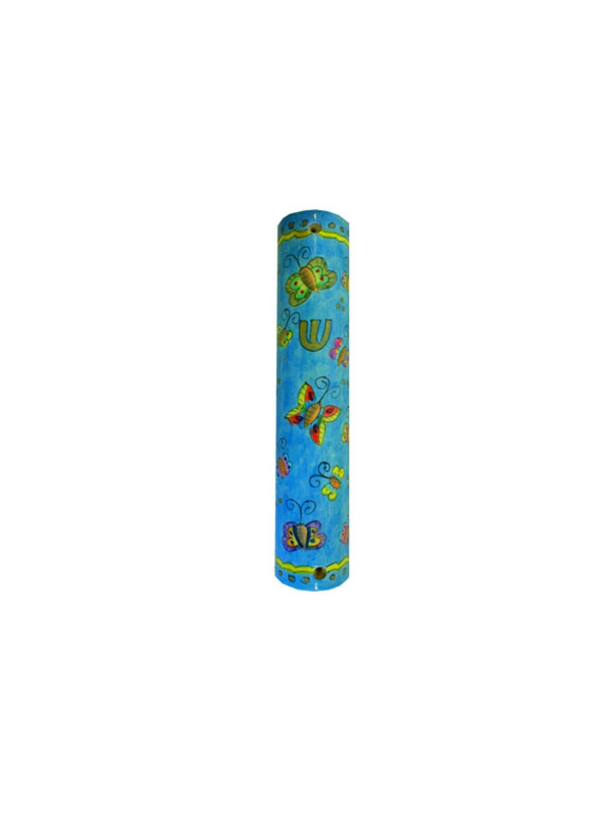 Yair Emanuel Large Hand Painted Wood Mezuzah ... | Mezuzahs by Emanuel