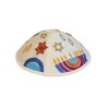 Yair Emanuel Kippah Embroidered Hanukkia... | Kippot & Hats by Emanuel